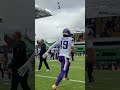 Adam Thielen warming up in Dublin 🇮🇪