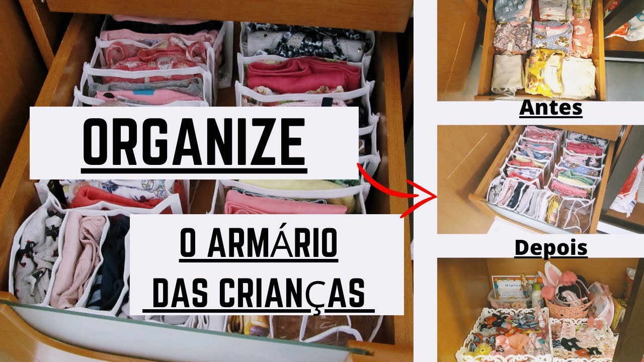 COMO ORGANIZAR UM GUARDA- ROUPA INFANTIL | ORGANIZADORES| GAVETAS E ...