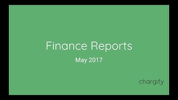 Chargify Finance Reports Webinar