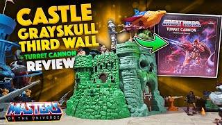 Castle Grayskull Third Wall + Great Wars Turret Canon REVIEW! Completed Origins Castle!