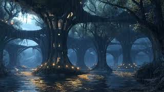 Fading Echoes: Distant Binaural Drone Swamp Thunderstorm Relaxing Rain Thunder Sound Ambient Fantasy