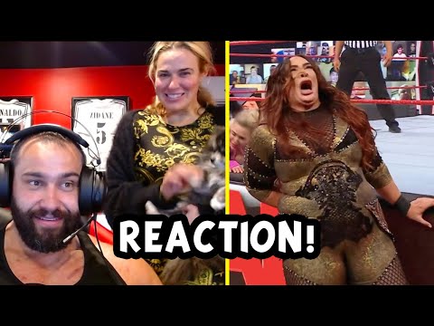 Miro Reacts to Lana Breaking Nia Jax's Hole in Tables Match!