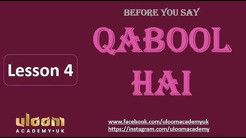 QABOOL HAI - Lesson 4