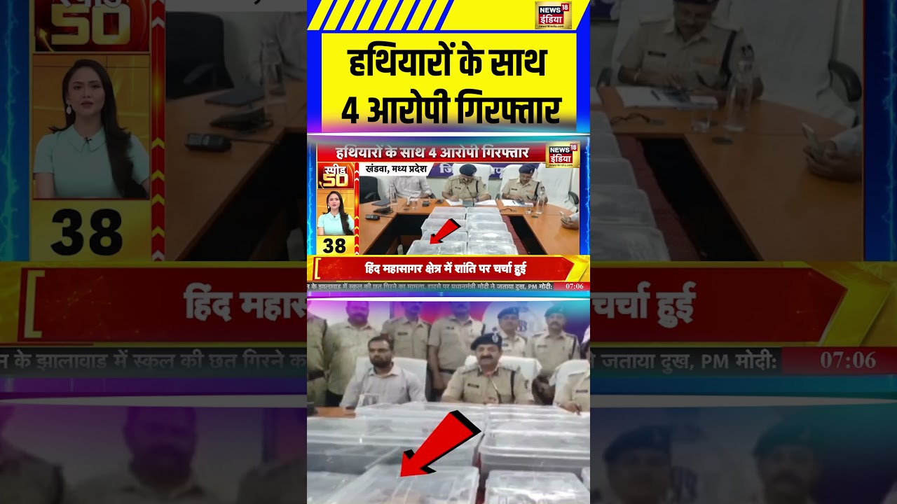 Khandwa News: हथियारों के साथ 4 आरोपी गिरफ्तार | MP News 
