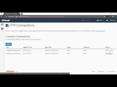 Check active FTP Connections to your hosting account in cPanel