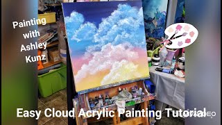 Easy Cloud Abstract Painting Tutorial with Ashley Kunz