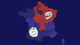 Who will unify France on this territorial.io timelapse?