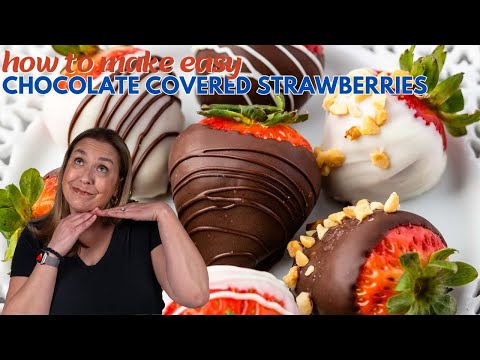 How to make CHOCOLATE COVERED STRAWBERRIES easily!