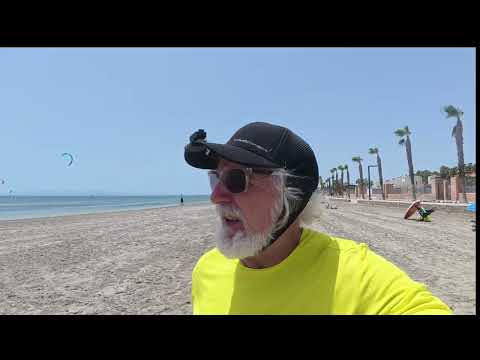 First kite session at Spinosa beach with the best kite on the planet Pansh kestrel 12m 