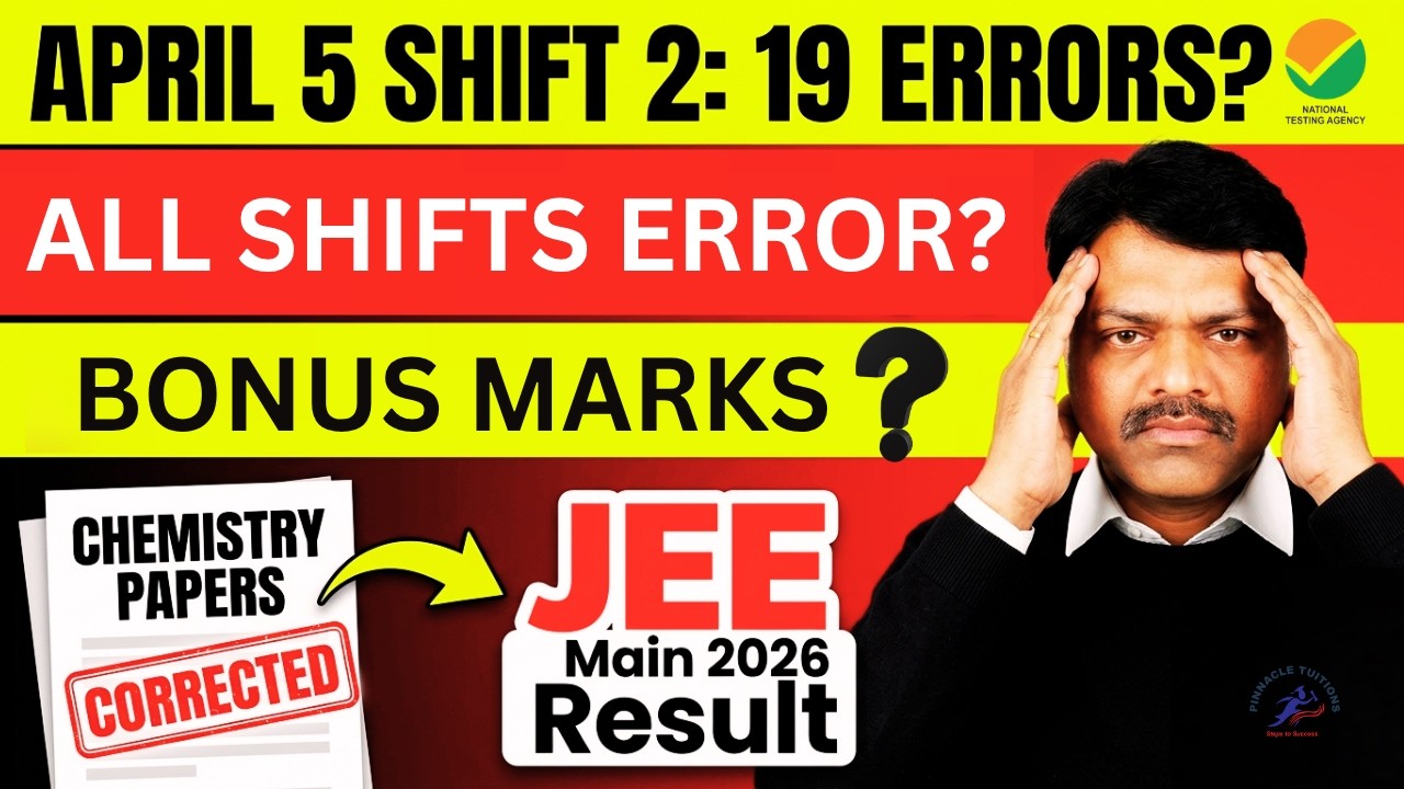JEE Main 2026 April Session🎁 BIG Mistakes in Answer Key! 🚨 Marks ...