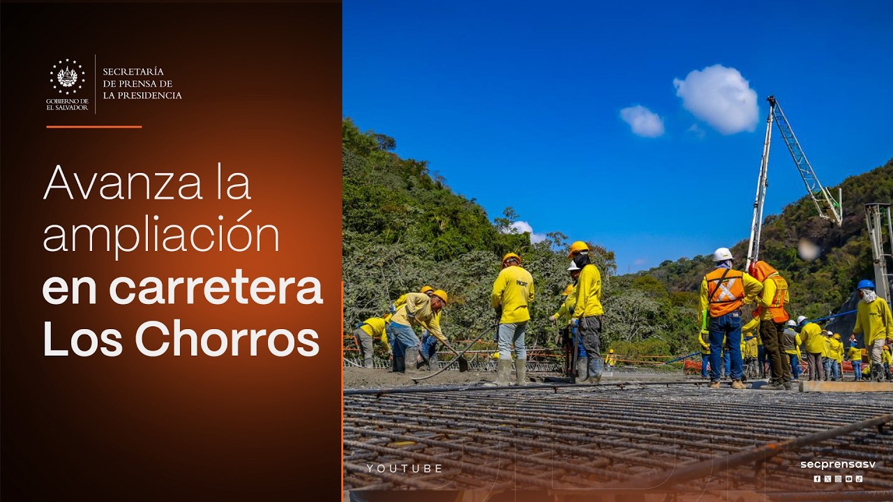 Gobierno del Presidente Nayib Bukele avanza en la construcción de nuevo puente en tramo Los Chorros