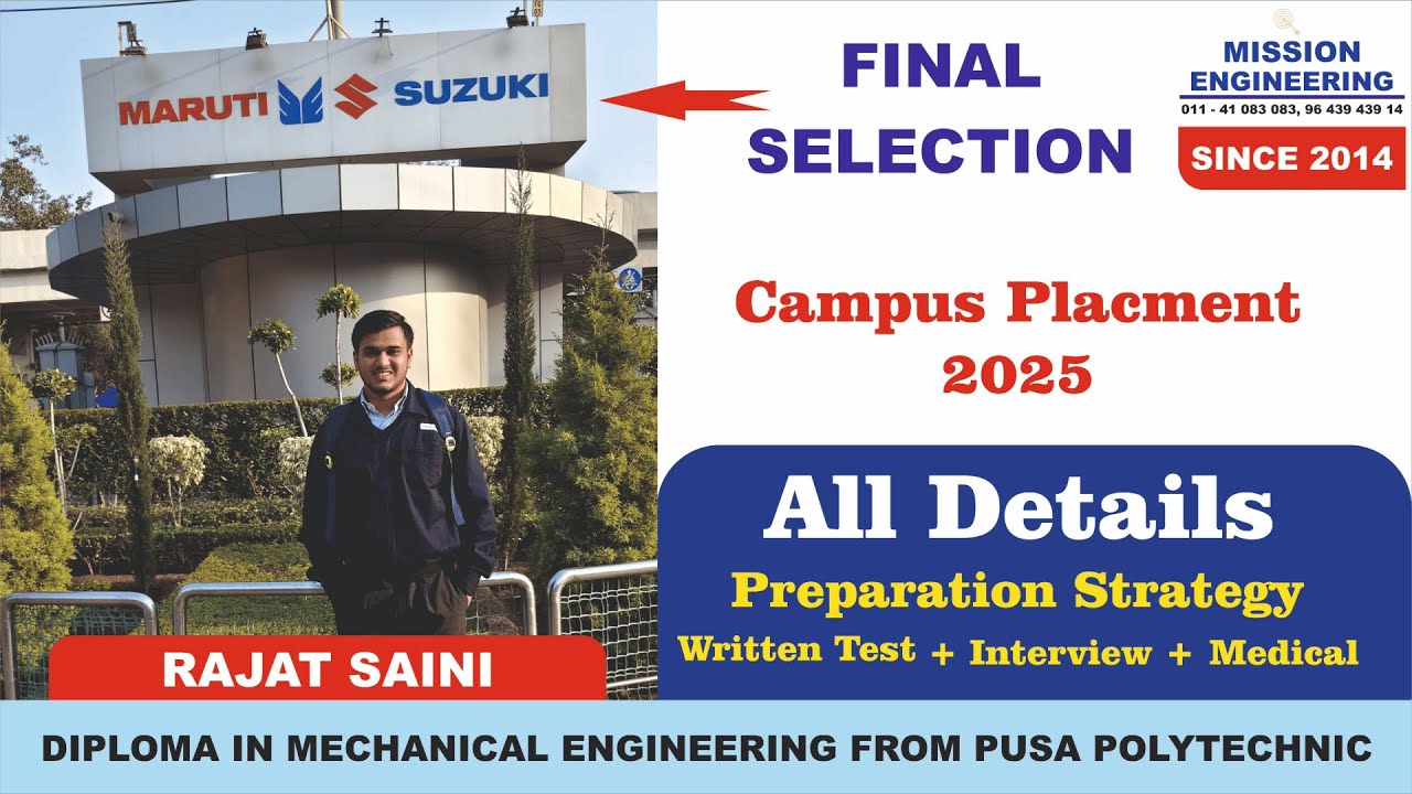 Delhi Polytechnic Placement | Mechanical Interview Questions | Freshers Job | 