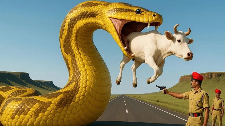 Brave Heroes Save Hyperactive Mother Cow from Giant Python’s Terrifying Attack 🐍