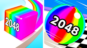 Jelly Run 2048 vs Ball Run 2048🧃🟡🟢🏵️🧡🏵️Walkthrough Max Gameplay BF3141