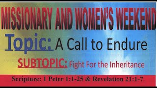 10-11-19, Minister Ann-Marie Sadler, Call To Endure