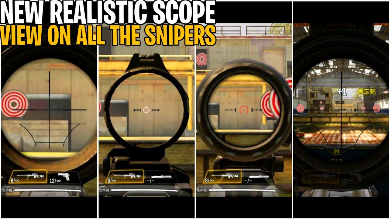 *NEW* REALISTIC SCOPE VIEW ON ALL THE SNIPER IN CODMOBILE CHINESE BETA ...