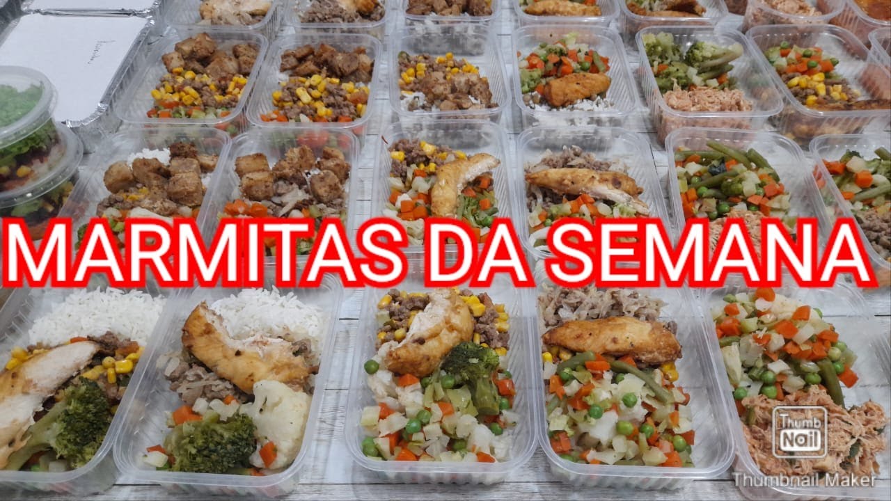 MARMITAS PARA A SEMANA TODA / CARDÁPIO COMPLETO - YouTube