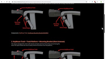 Chair Mounting for KeyMouse Track & Chair Track - KeyMouse Update Nov 1, 2018