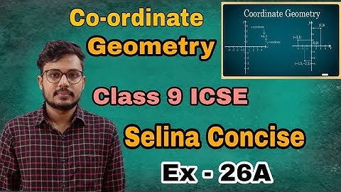 Co - ordinate Geometry | Class 9 ICSE | Selina Concise |EX - 26 A | Full Explanation |