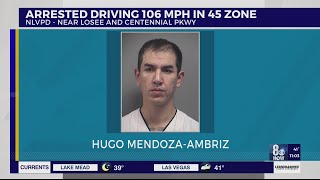 North Las Vegas police arrest Corvette driver caught driving 106 mph in 45 mph zone