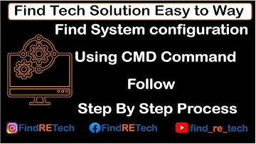 Check all Hardware details of Computer using cmd .  follow given  command step by step. #FindRETech
