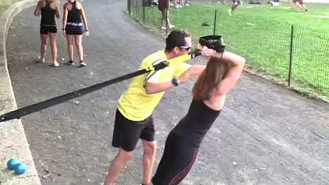 Joel Ironman Matalon training the lovely Sheri Fra...