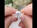 MSR-599 925 Silver Rose Plated Moissanite Ring --Messi Jewelry