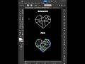 Adobe Illustrator 2025 - Tips to Create a Triangle Line effect Heart #ducthangds
