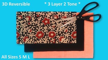 New Style 🎀  DIY 2 Tone 3D Face Mask Sewing Tutorial | 3 Layer Face Mask Cloth | All Sizes S M L
