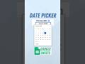 How to Add a Calendar Date Picker in Google Sheets