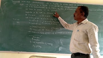 3 rd Bsc mathematics, paper 5, characteristic of a field is either 0 or prime