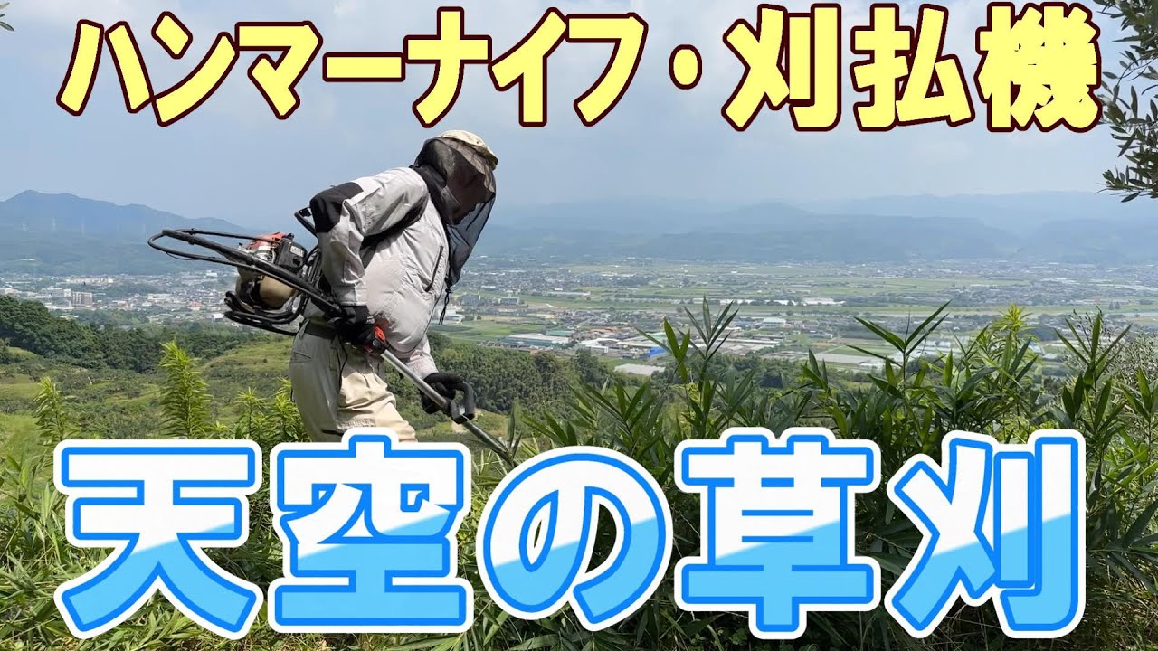 【草刈り】ハンマーナイフモア・刈払機で草を刈る