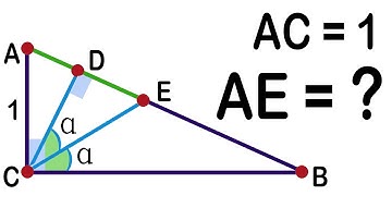 Finding the length of the line segment AE of a right triangle ABC. Math Olympiad Geometry problem.
