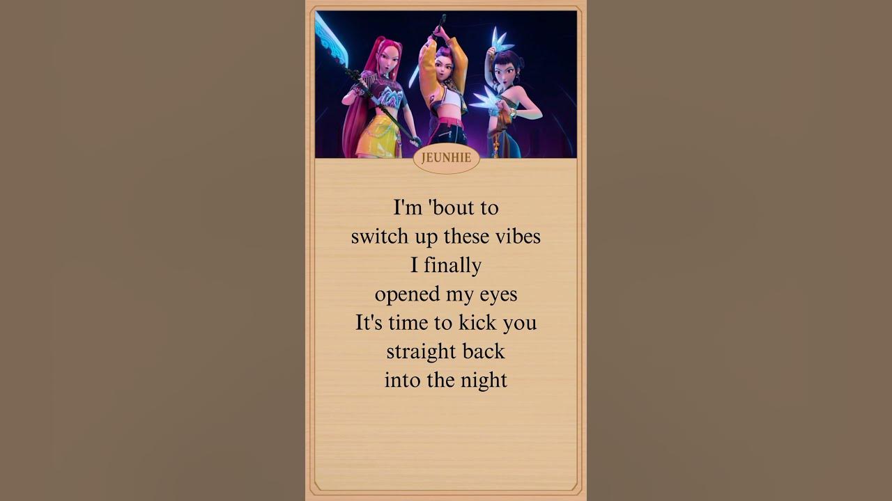 HUNTR/X TAKEDOWN LYRICS #kpopdemonhunters #takedown #huntrix #rumi #mira #zoey