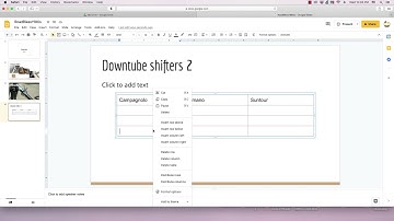 Google Slides Quick Video: Inserting a table