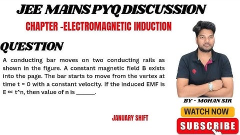 A conducting bar moves on two conducting rails as ..#jeeproblems #neet #neetphysics #jeemainsphysics