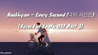(Indo sub)  Baekhyun – Every Second (나의 시간은) (Record of Youth OST Part 3) (Bahasa indonesia)