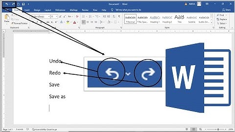 Undo and redo | save your document | four important functions of MS Word | @msoffice-307