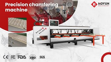 Four head sintered stone precision chamfering machine, processing sintered stone chamfering.