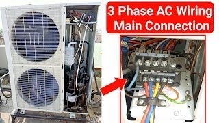 Three Phase Air Conditioner Main Wiring Indoor To Outdoor Connection In Urduhindi