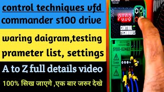 control techniques vfd || commander s100 waring settings ||