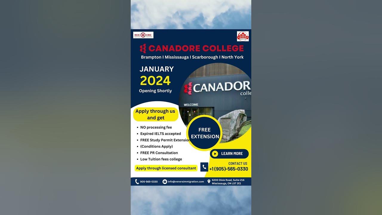 Canadore College Open for Admissions in January 2024. YouTube