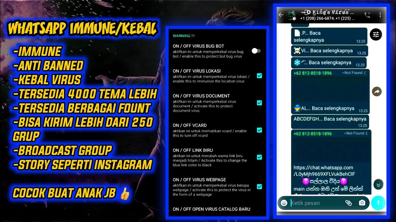Whatsapp mod immune kebal (clone) anti banned
