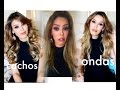 2 looks: Cachos & Ondas que duram com chapinha! CRIANDO VOLUME