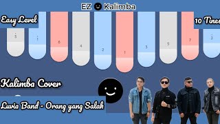 Orang yang salah - Luvia Band (Ku sudah mencoba tuk berikan bunga) Kalimba Cover With Tabs
