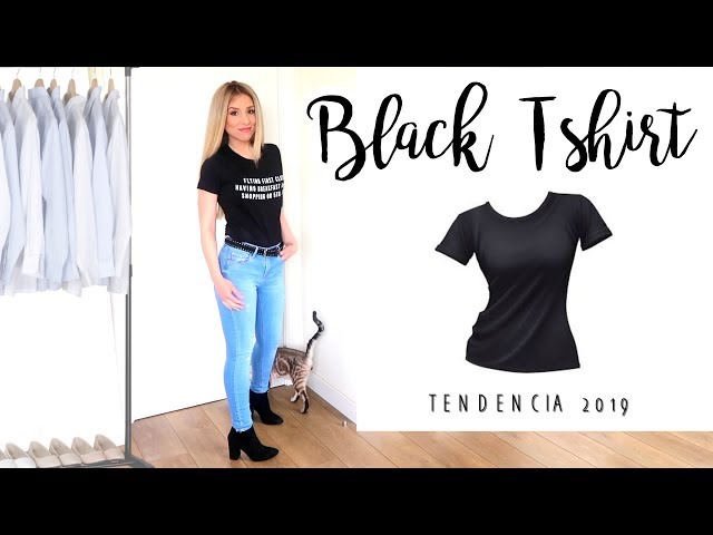 Looks con camiseta negra básicos para combinar todo el verano