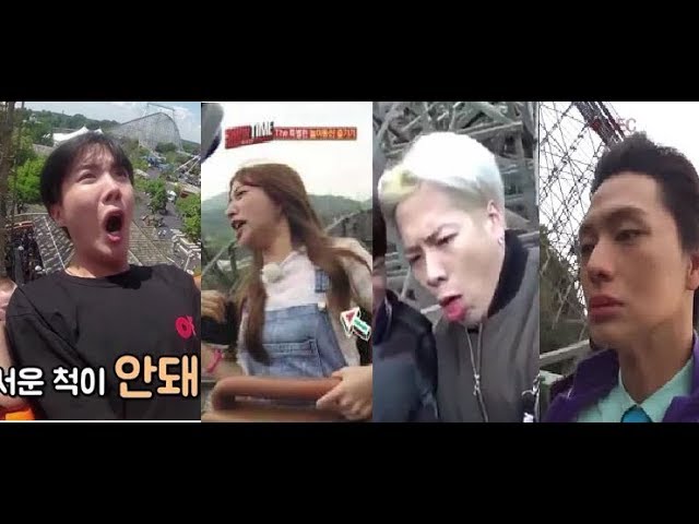 Em-T] When Kpop Idols In Roller Coaster  (Bts,Got7,Exid,Bigbang,Btob,Twice...) - Youtube