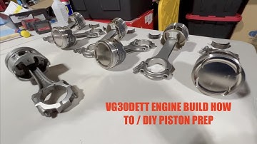 How To DIY Engine Rebuild VG30DETT Z32 Piston Assembly and Install and Measure Clearance