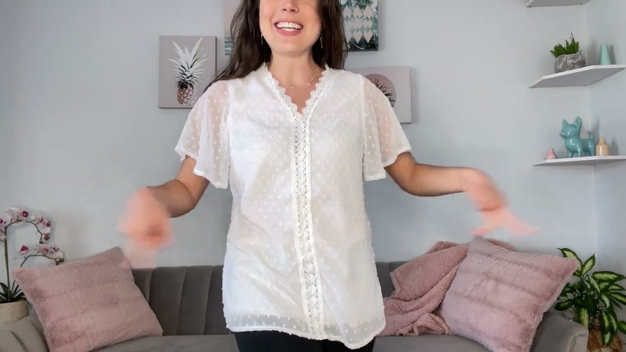 Amazon Clothes Try On - Chiffon Dress Blouse 