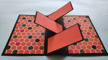 CRISS CROSS CARD FOR SCRAPBOOK/SCRAPBOOK IDEAS/POP UP CARD/POP UP SCRAPBOOK/HONEYCOMB CARD